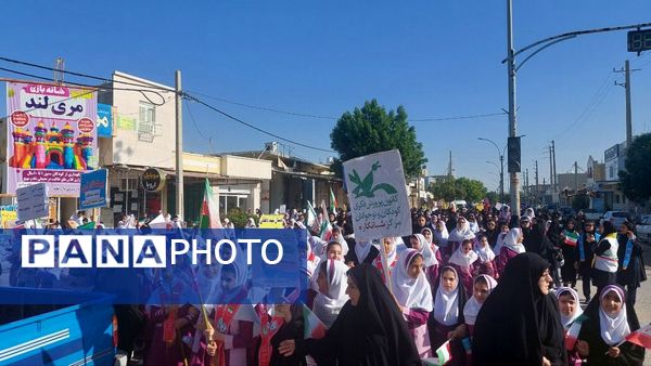 راهپیمایی ۱۳ آبان در منطقه شبانکاره 