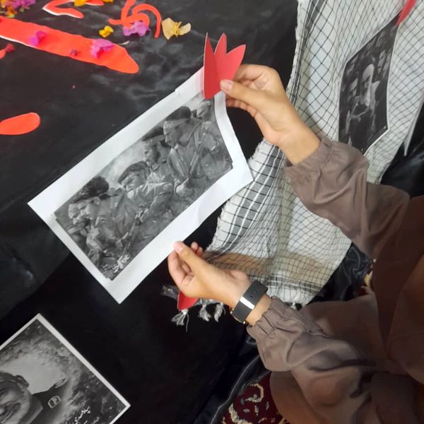 مراسم استقبال از شهید گمنام در روستای سرزه 