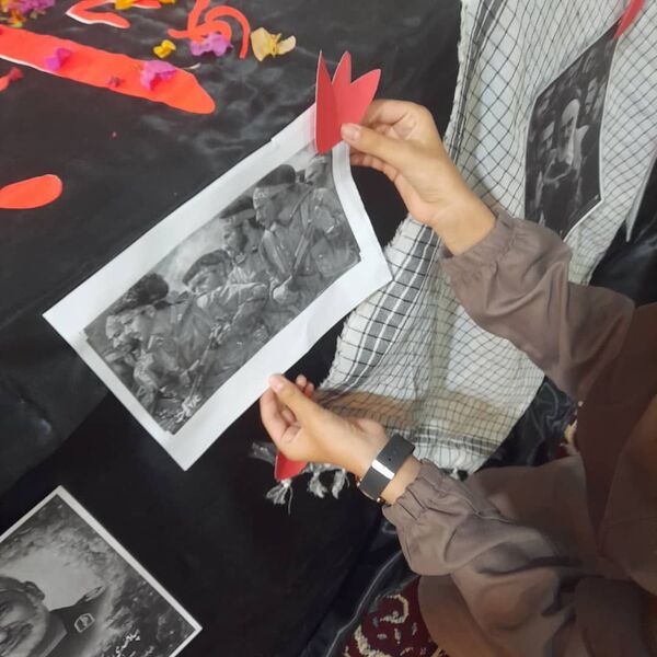 مراسم استقبال از شهید گمنام در روستای سرزه 