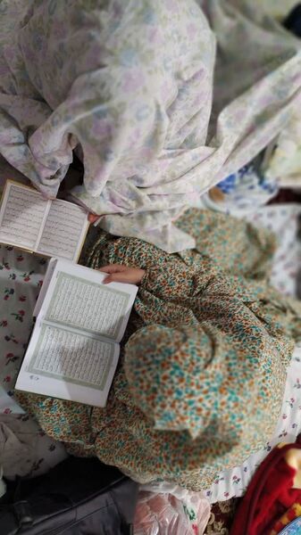 اعتکاف دانش‌آموزان دختر در مسجد سیدالشهدا شهرستان بجنورد 