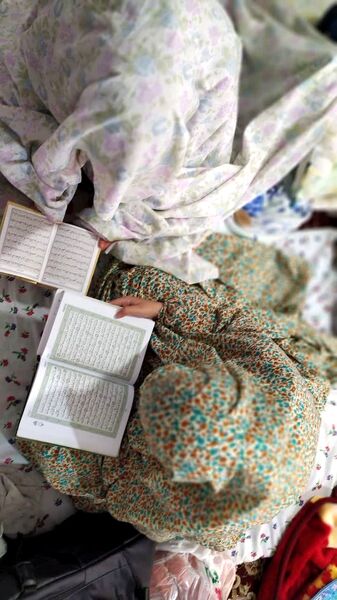 اعتکاف دانش‌آموزان دختر در مسجد سیدالشهدا شهرستان بجنورد 