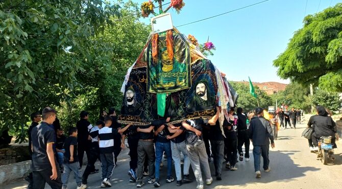 مراسم عاشورای حسینی در شهر خرو