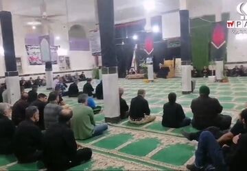 مراسم معنوی شب اربعین حسینی  در مسجد صاحب الزمان شهر دیباج 