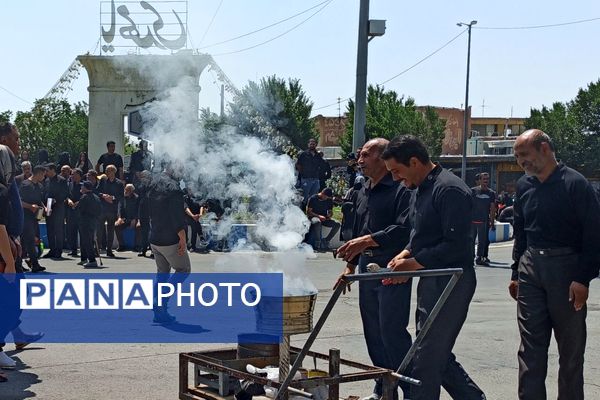 آباده در تاسوعای حسینی غرق در ماتم و عزا 