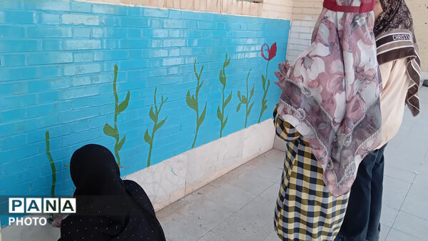 زمزمه‌ رنگ‌ها در حیاط مدرسه‌ی فاطمه‌الزهرا(س)  نیر