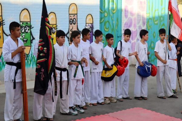 آیین افتتاح کلاس ورزش مدرسه ۲۲ بهمن روستای مندکان شهرستان پاکدشت  