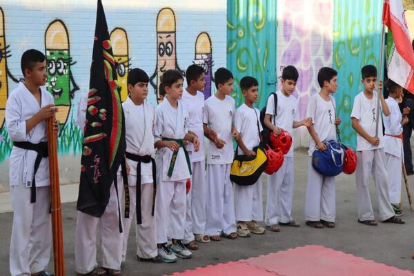 آیین افتتاح کلاس ورزش مدرسه ۲۲ بهمن روستای مندکان شهرستان پاکدشت  
