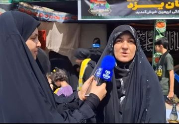 برپایی موکب دانش آموزی در مسیر پیاده‌روی جاماندگان اربعین در یزد