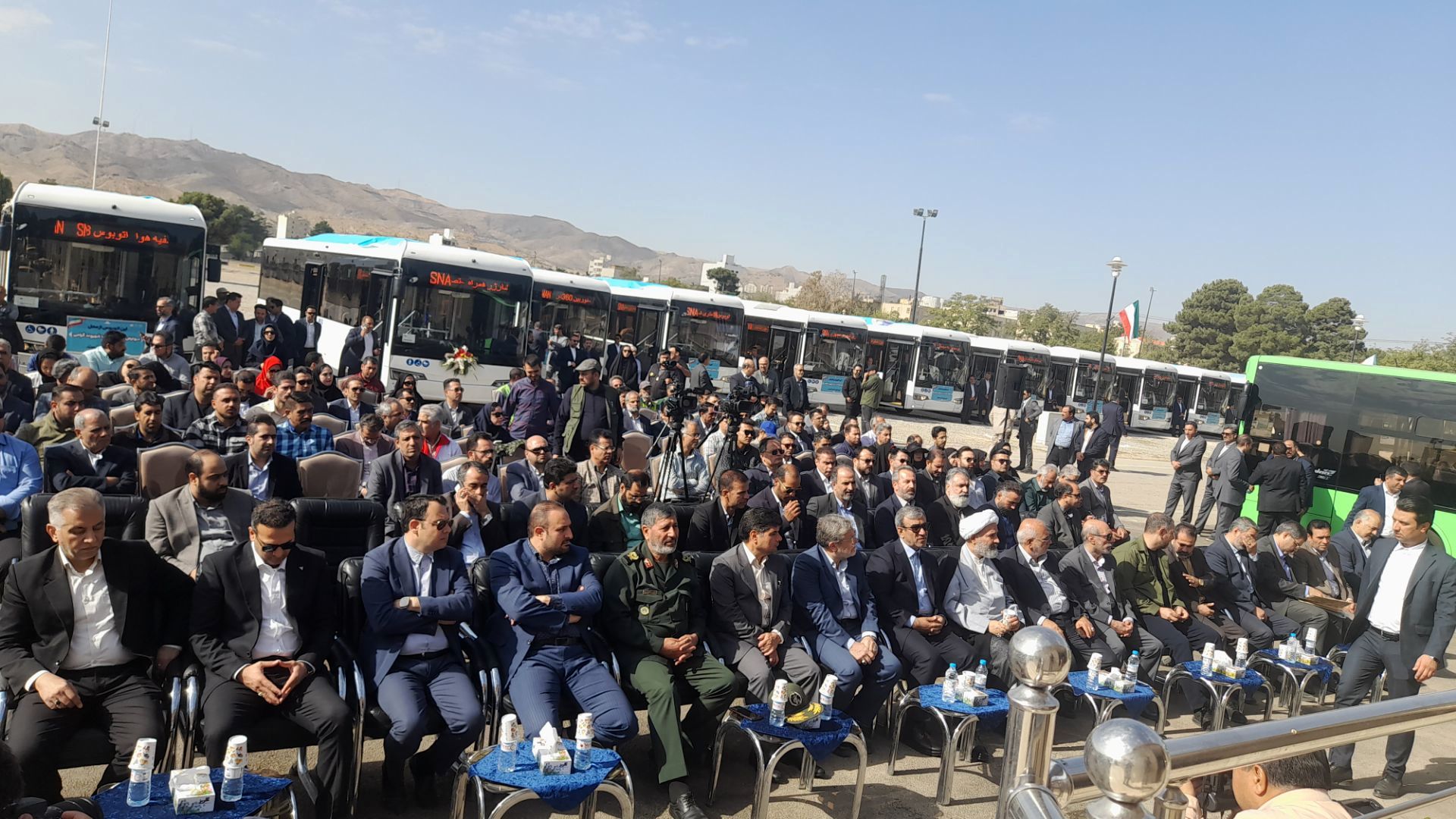 آیین بهره‌برداری از ۳۵ دستگاه اتوبوس جدید در مشهد