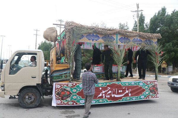 استقبال از پیکر مطهر شهید گمنام در اهرم تنگستان 