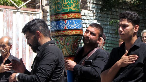 مراسم جاماندگان اربعین در روستای تحت منظر 