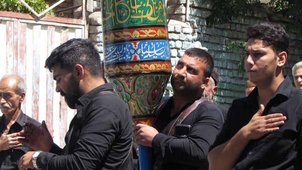 مراسم جاماندگان اربعین در روستای تحت منظر 