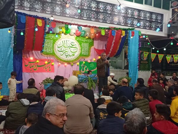 تکیه حسینی غرق در شادی علوی