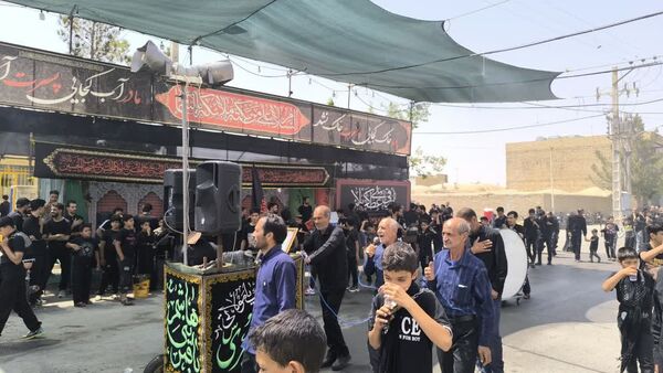 مراسم عزاداری و زنجیرزنی تاسوعای حسینی در شهر حسن آباد جرقویه علیا 