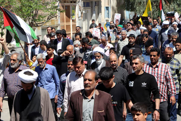 راهپیمایی روز قدس در شهر قنوات قم
