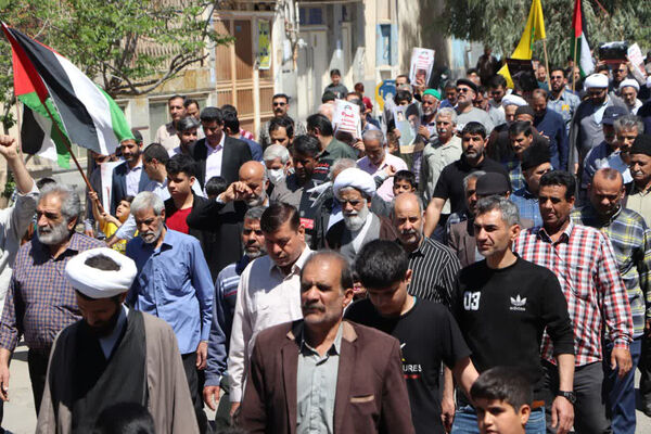 راهپیمایی روز قدس در شهر قنوات قم