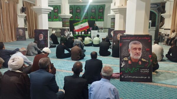 برگزاری مراسم چهلم شهدای جنگ ۱۲ روزه در شهرستان خلیل آباد