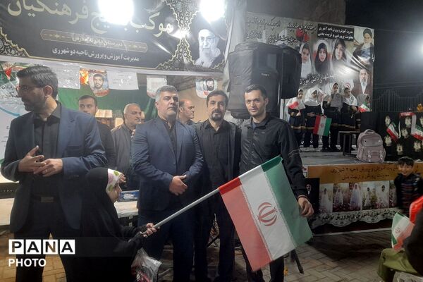 سوگواره چهلمین روز شهادت دانش آموزان ناحیه دو شهرری و مدرسه شجره طیبه در میدان نماز شهرری 