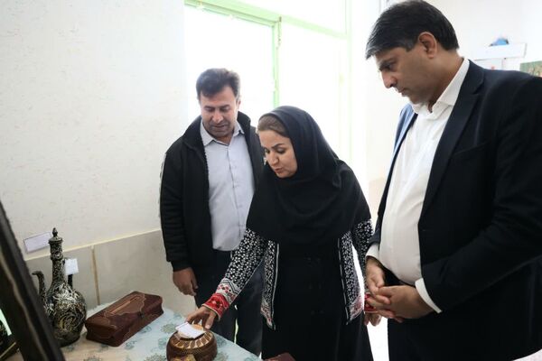 بازدید مدیر کل میراث فرهنگی، گردشگری و صنایع دستی فارس از نمایشگاه آثار هنرمندان در رشته های تابلو فرش و سفال