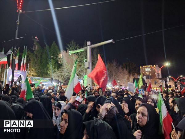 خروش پرشور مردم کاشمر در پی جنایات آمریکایی، صهیونی 