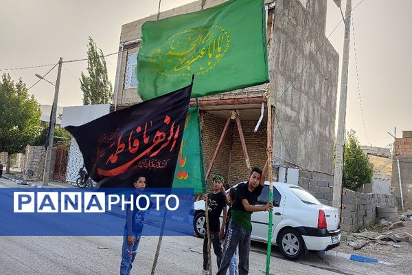 مراسم عزاداری و زنجیرزنی هیئات مذهبی شهر بار در روز تاسوعا حسینی 