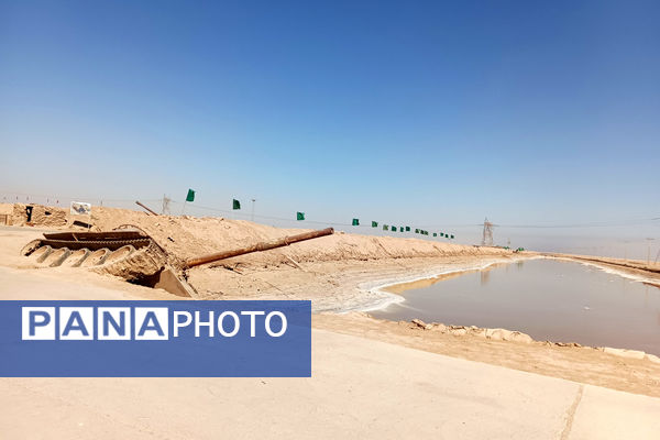 قدم گذاشتن دانش‌آموزان رباط‌کریم بر خاک پاک شلمچه