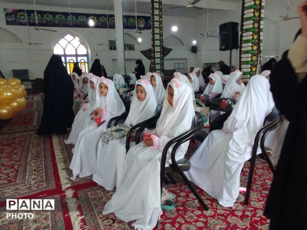 جشن تکلیف دختران کلاس سوم در روستای سعدالدین شهرستان خلیل آباد