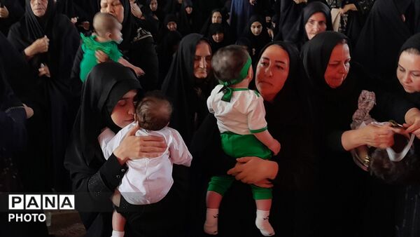  مراسم باشکوه شیرخوارگان حسینی در مسجد جامع درگزین