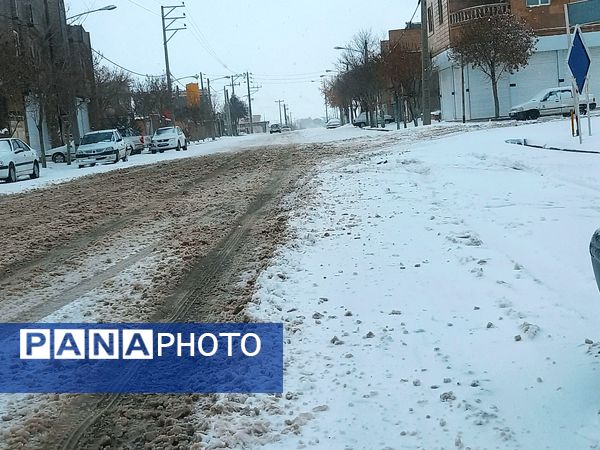 برف و بارانی همراه با شادی در شهرستان زاوه