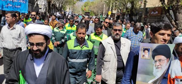 راهپیمایی روز قدس و حمایت از کودکان مظلوم فلسطین در شهرستان گلپایگان