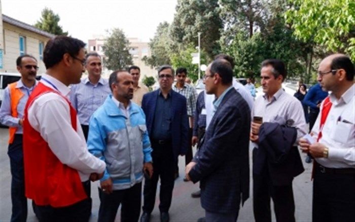 مانور آتش سوزی و تخلیه اضطراری در بیمارستان بوعلی قزوین برگزار شد