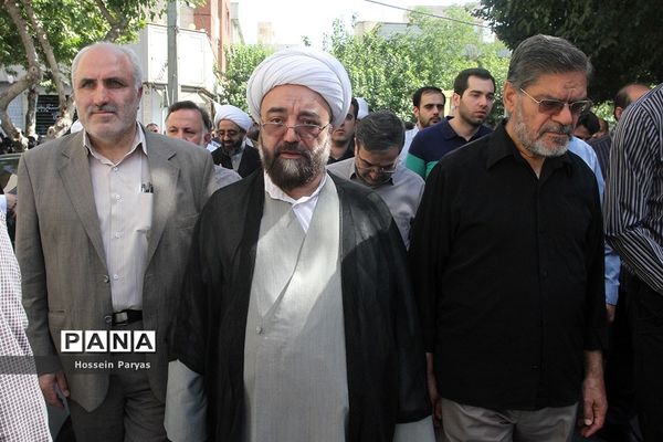 مراسم تشییع مرحوم حجت الاسلام‌سیدعلی اکبرحسینی