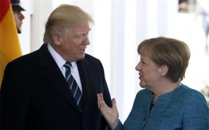 ماجرای پرتاب شکلات ترامپ به طرف صدر اعظم آلمان!