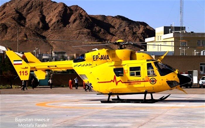 فرود اولین بالگرد فوق پیشرفته اورژانس هوایی کشور در بجستان