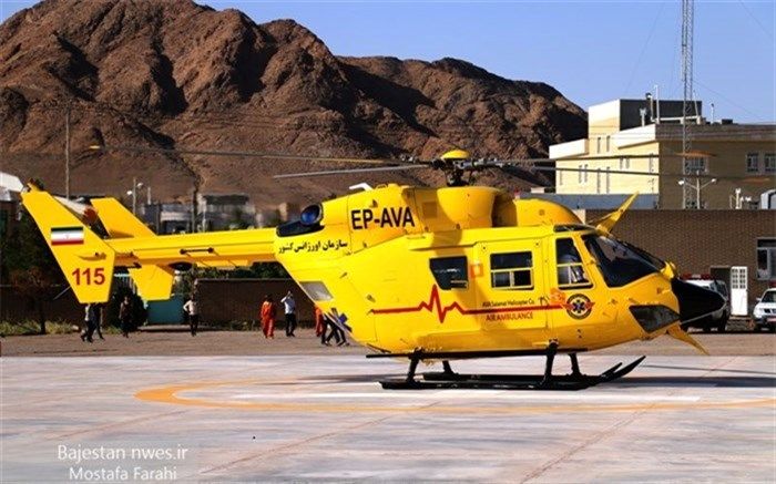 فرود اولین بالگرد فوق پیشرفته اورژانس هوایی کشور در بجستان