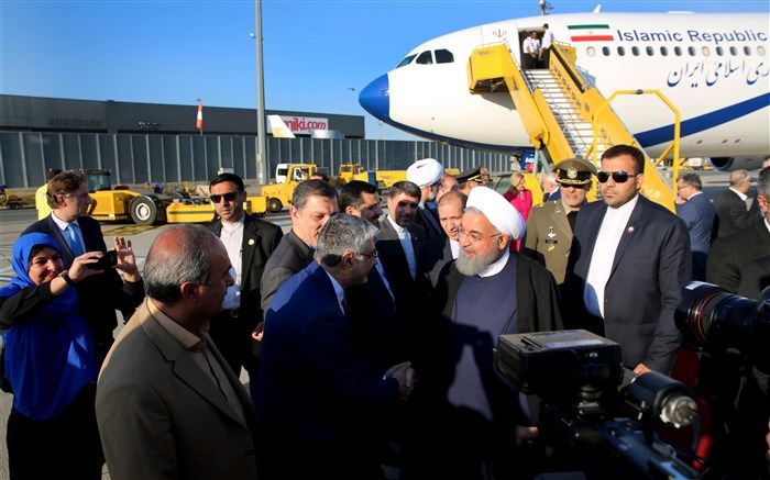 روحانی برای دیداری رسمی وارد وین شد
