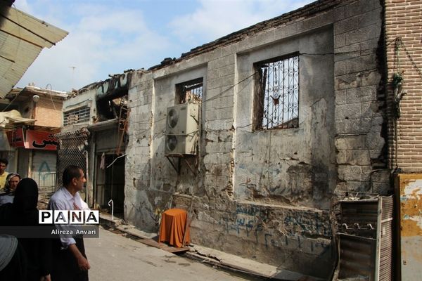 مسجد جامع ساری پس از آتش‌سوزی