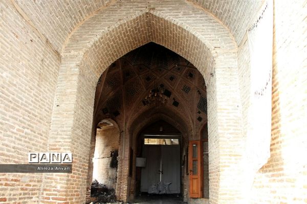مسجد جامع ساری پس از آتش‌سوزی