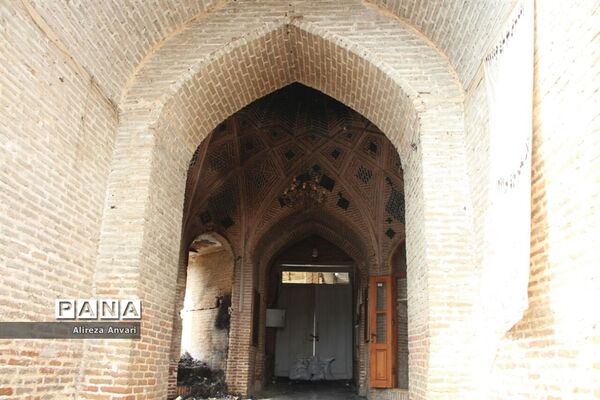 مسجد جامع ساری پس از آتش‌سوزی