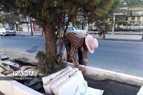 اجرای جدول گذاری خیابان های شهرستان بیرجند