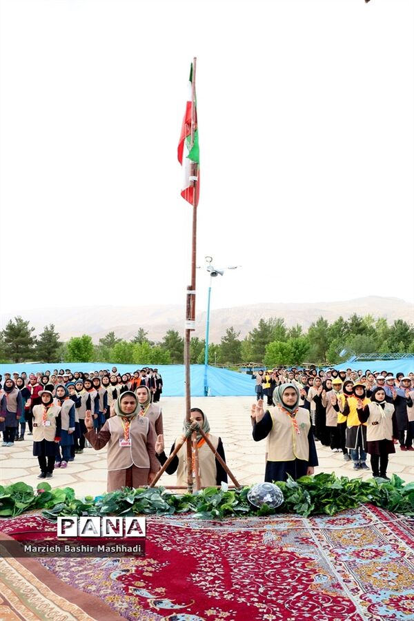 صبحگاه اردوی استانی دختران پیشتاز استان فارس