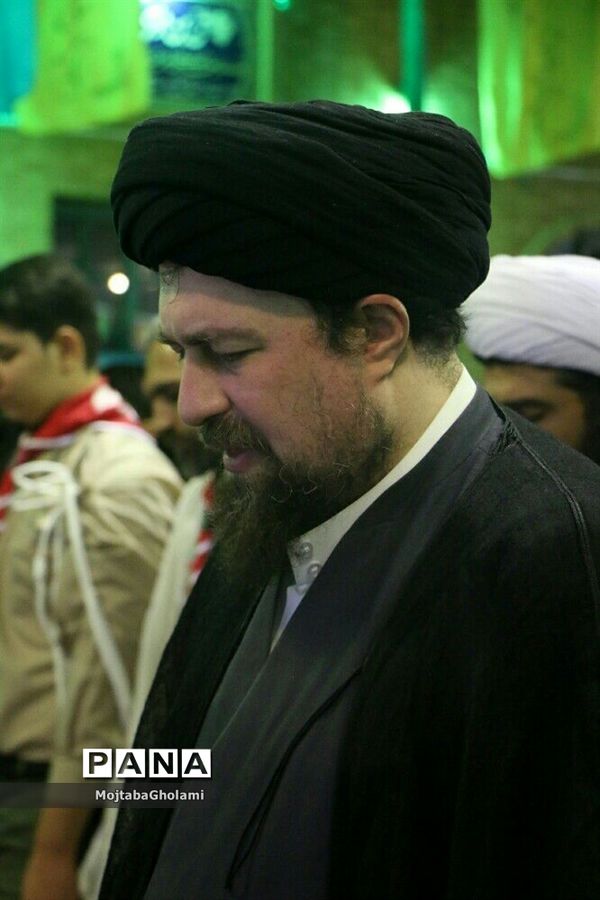 اقامه نماز مغرب وعشا وایرادسخنرانی توسط یادگار امام راحل در اردوگاه شهید باهنر تهران