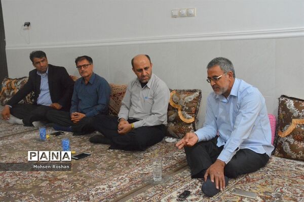 دیدار و تجلیل از آزاده فرهنگی سید جواد حسینی مقدم روستای سربست منطقه سعدآباد