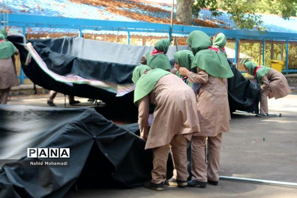 مهارت چادر زنی درهشتمین اردوی ملی پیشتازان دختر