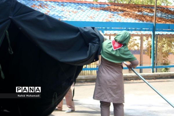 مهارت چادر زنی درهشتمین اردوی ملی پیشتازان دختر
