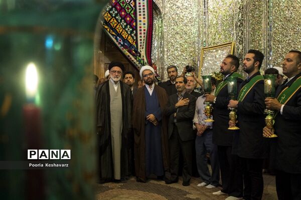 مراسم غبار روبی حرم مطهر حضرت سیدعلاالدین حسین(ع)