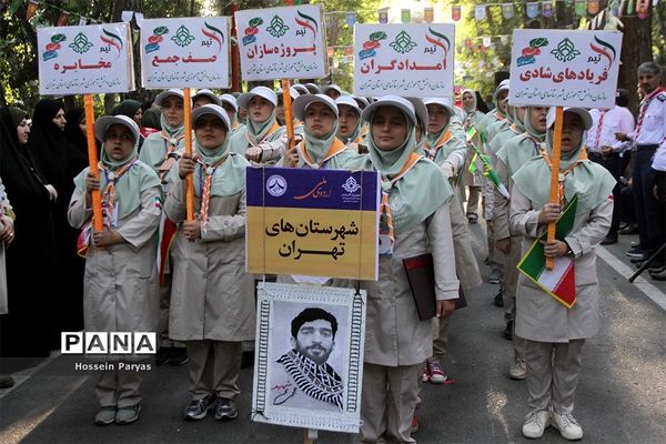 مراسم استقبال و پذیرش پیشتازان دختر در هشتمین اردوی ملی پیشتازان