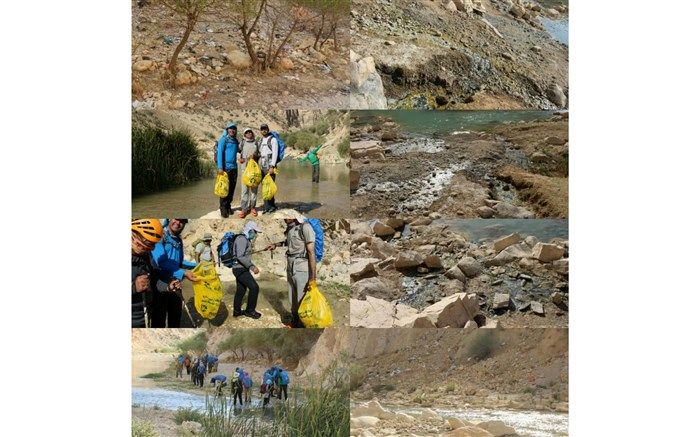 تنگ رودیان توسط کوهنوردان شیرازی پاکسازی شد