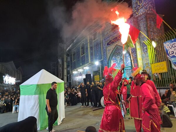 آیین خیمه سوزان در مسجد ابوالفضل قائمشهر