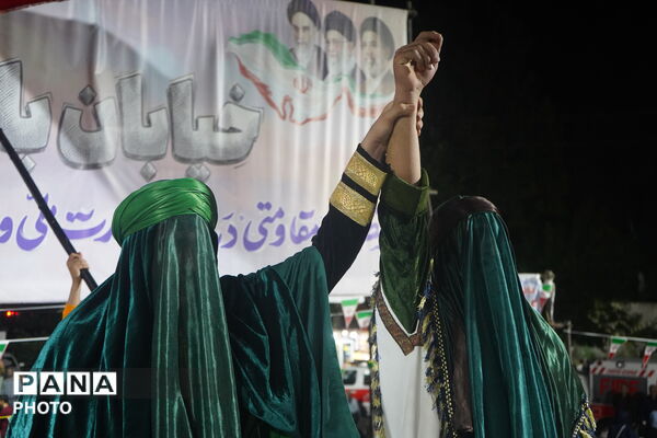 نود و پنجمین شب اجتماع مردمی در آستانه عید غدیر با شور ولایت
